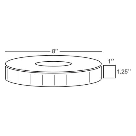 WASP TECHNOLOGIES Wasp Wpl606 Quad Pack 1.25 X 1 Dt Paper Label 633808402907